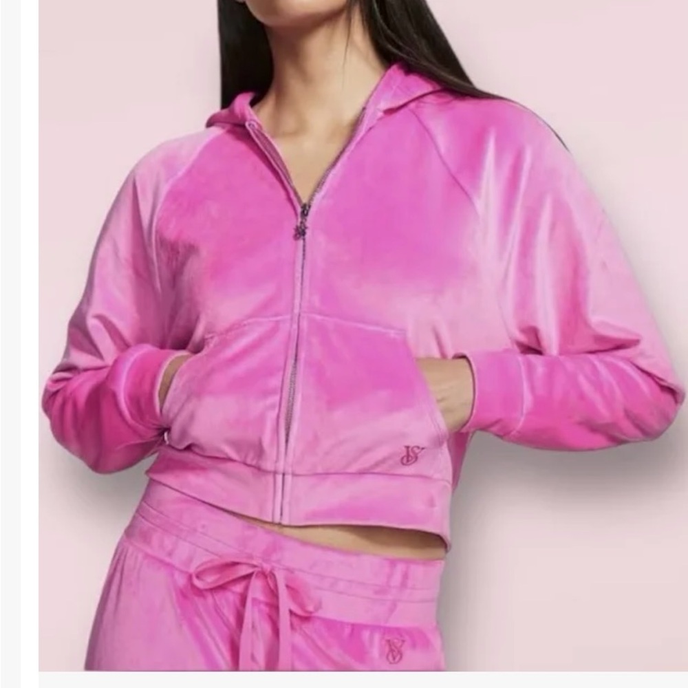Cozy Pink Victoria secret velour tracksuit for Effortless Style